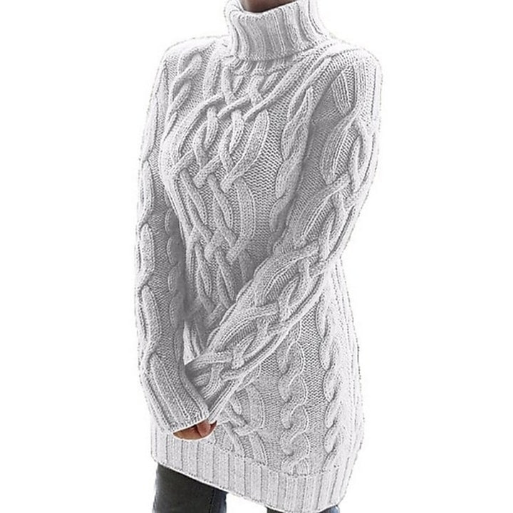Freya | Cable-Knit Turtleneck Jumper Dress