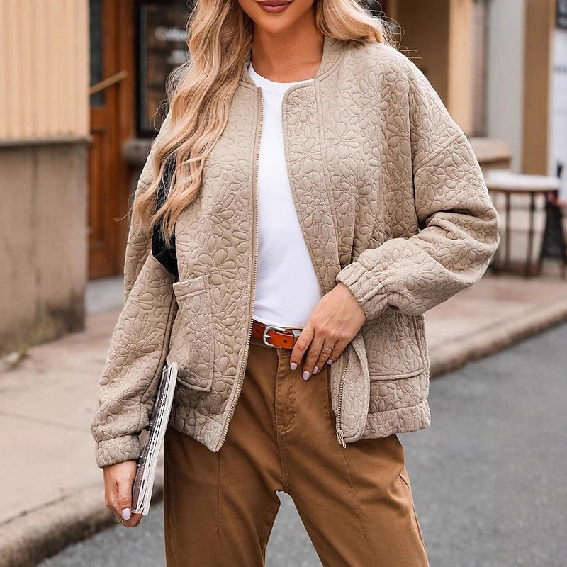 Harriet | Quilted Floral Bomber Jacket