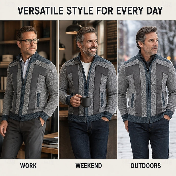Bryson | Textured Zip Cardigan