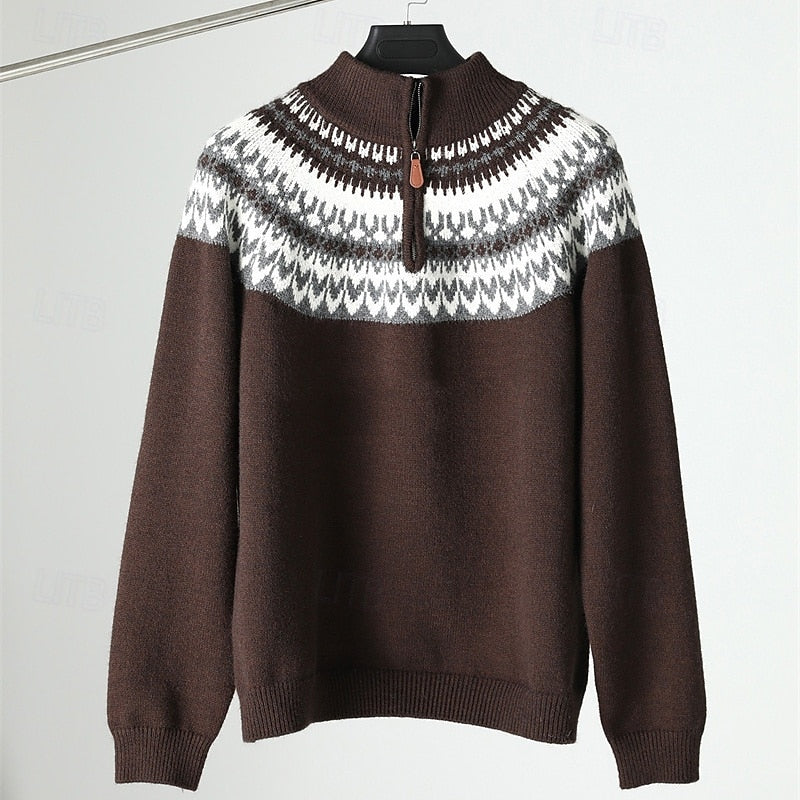 Xavier | Nordic Quarter-Zip Sweater