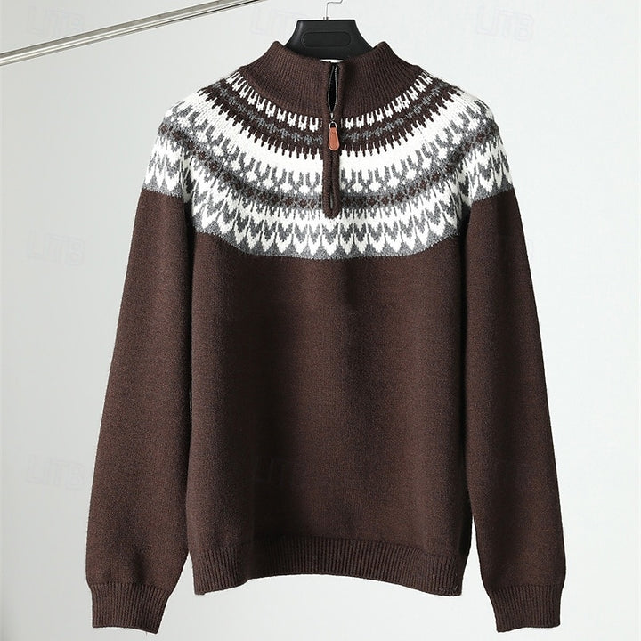 Xavier | Nordic Quarter-Zip Sweater