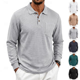 Chandler | Textured Long-Sleeve Polo Shirt
